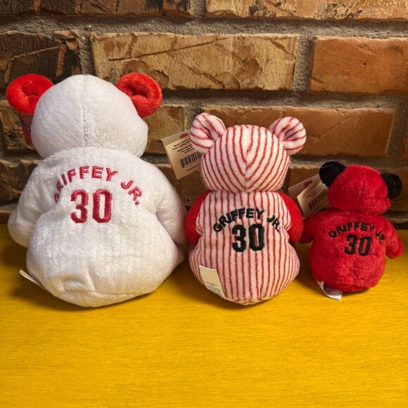 Vintage Set of 3 Salvino's Bammers Ken Griffey Jr The Family Series Beanies NWT - Picture 1 of 3